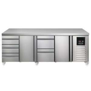 Sterling Pro SPI-7-225-3121-NS Fridge Counter, 615 Litres (3 Drawers + Door + 2 Drawers + Door)SPI-7-225-3121-NS