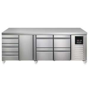 Sterling Pro SPI-7-225-3122-NS Fridge Counter, 615 Litres (3 Drawers + Door + 2 Drawers + 2 Drawers)SPI-7-225-3122-NS