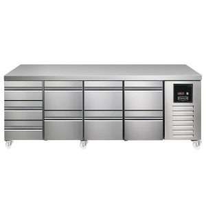 Sterling Pro SPI-7-225-3222-NS-INS Fridge Counter, 615 Litres (3 Drawers + 2 Drawers + 2 Drawers + 2 Drawers)SPI-7-225-3222-NS-INS