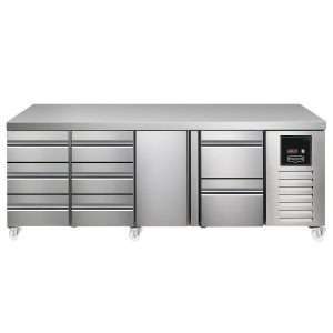 Sterling Pro SPI-7-225-3312-NS Fridge Counter, 615 Litres (3 Drawers + 3 Drawers + Door + 2 Drawers)SPI-7-225-3312-NS