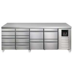 Sterling Pro SPI-7-225-3322-NS-INS Fridge Counter, 615 Litres (3 Drawers + 3 Drawers + 2 Drawers + 2 Drawers)SPI-7-225-3322-NS-INS