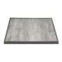 Bolero Wood Grain Effect Outdoor Tempered Glass Table Top Grey Trim 700mm