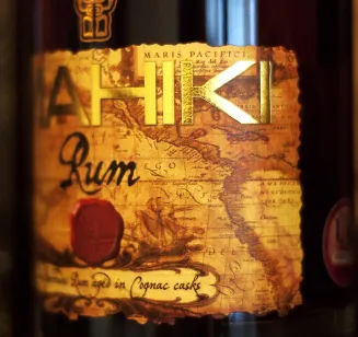 Pirate themed Mahiki Rum label