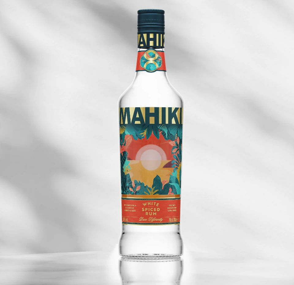 Mahiki White Spiced rum bottle