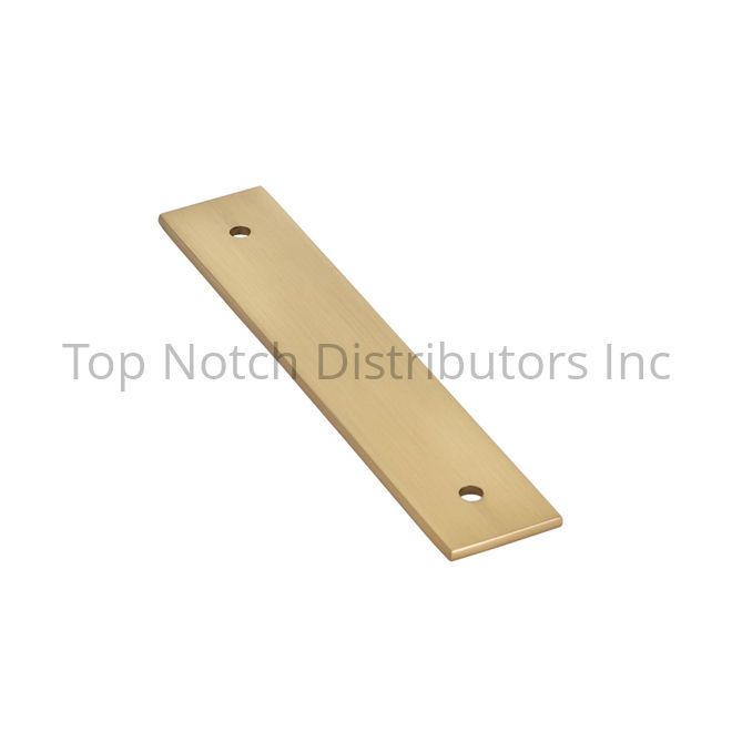 Emtek 86435US4, Art Deco Rectangular Backplate for Cabinet Pull with 4 Inch  Center to Center, Satin Brass