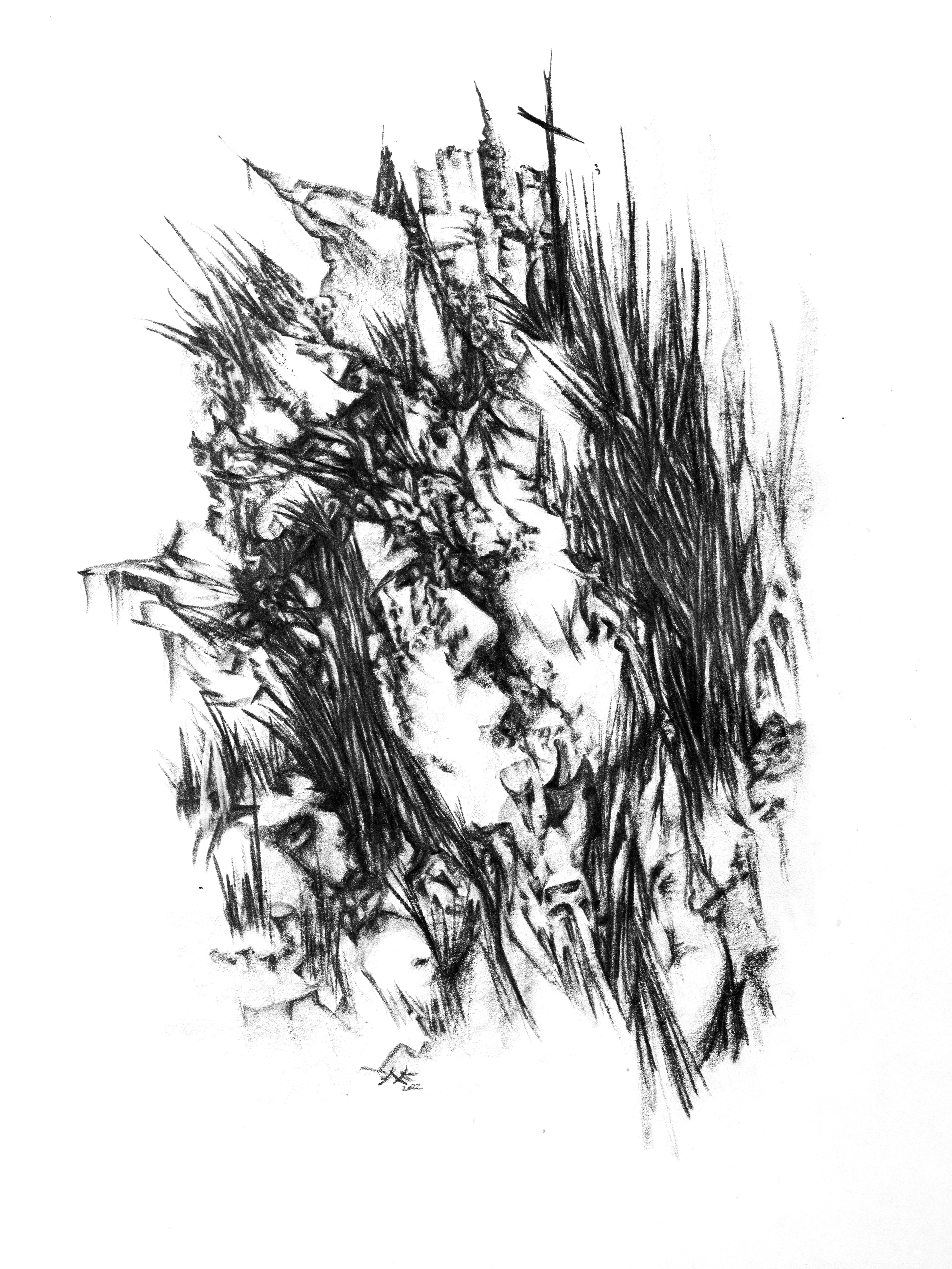 Fusion — Graphite sur papier — 40 x 30 cm