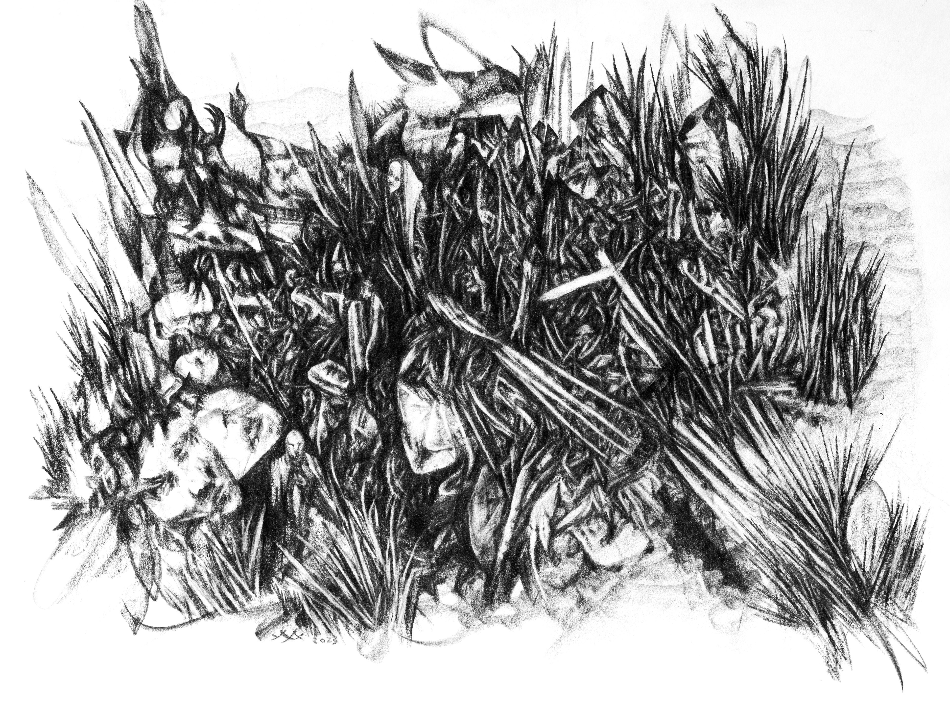 Tourmente — Graphite sur papier — 30 x 40 cm