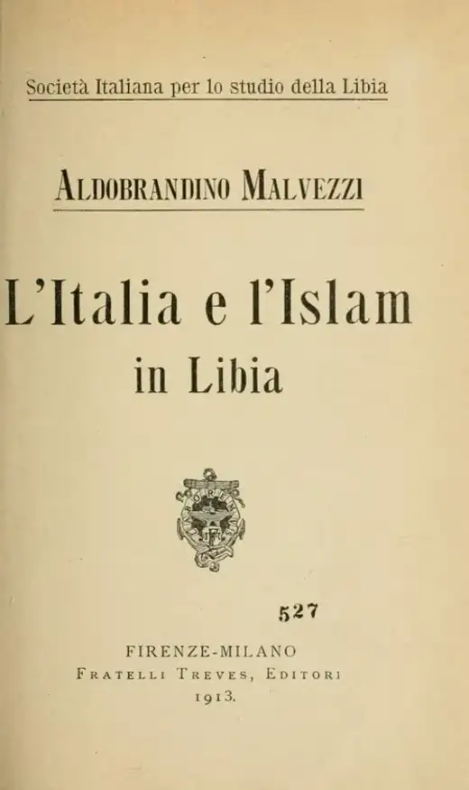 غلاف كتاب L’Italia e l’Islam in Libia