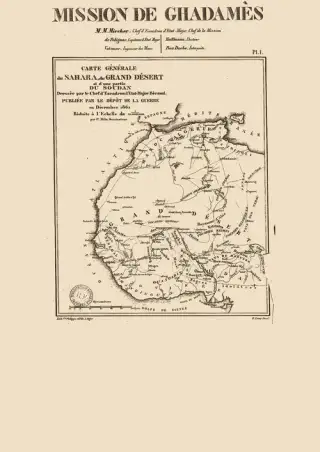 غلاف كتاب Mission de Ghadamès (septembre, octobre, novembre & décembre 1862): rapports officiels et documents à l’appui