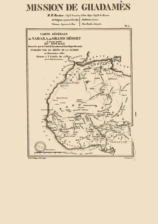 غلاف كتاب Mission de Ghadamès (septembre, octobre, novembre & décembre 1862): rapports officiels et documents à l’appui