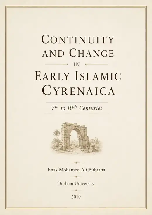 غلاف كتاب Continuity and Change in Early Islamic Cyrenaica
