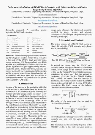 غلاف كتاب Performance Evaluation of DC-DC Buck Converter with Voltage and Current Control Loops Using Genetic Algorithm