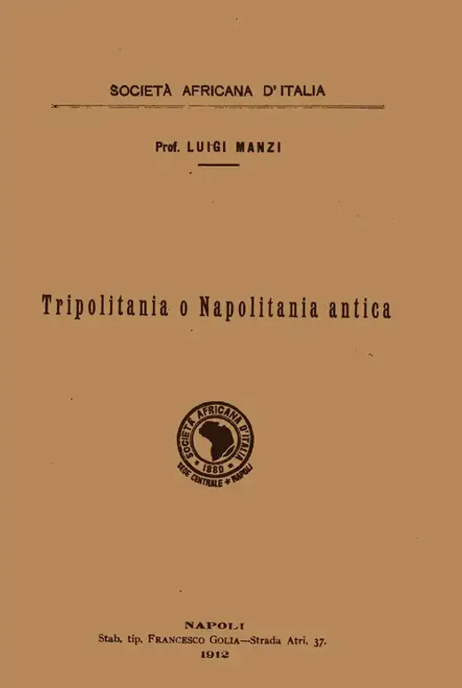 غلاف كتاب Tripolitania o Napolitania antica
