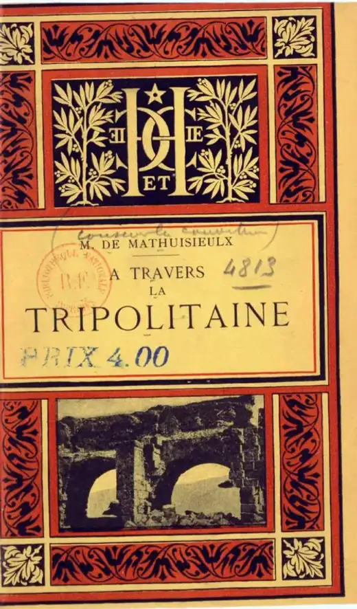 غلاف كتاب À travers la Tripolitaine