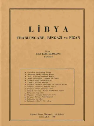 غلاف كتاب Libya: Trablusgarp, Bingazi ve Fizan