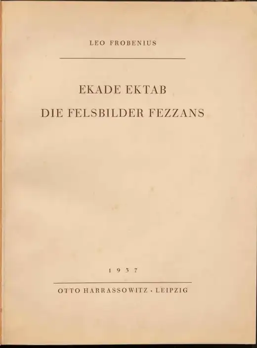 غلاف كتاب Ekade Ektab: Die Felsbilder Fezzans