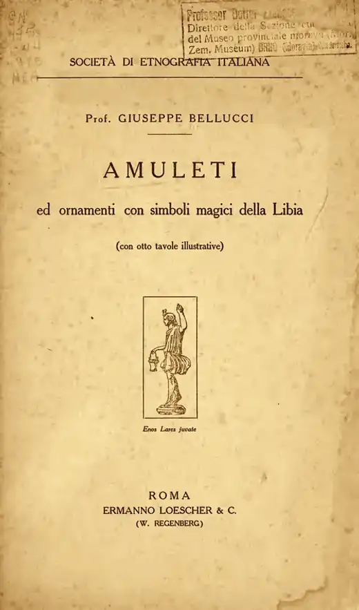 غلاف كتاب Amuleti ed ornamenti con simboli magici della Libia