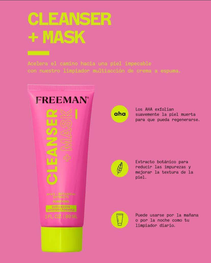 Freeman Cleanser + Mask (AHA + Botanical Extracts)