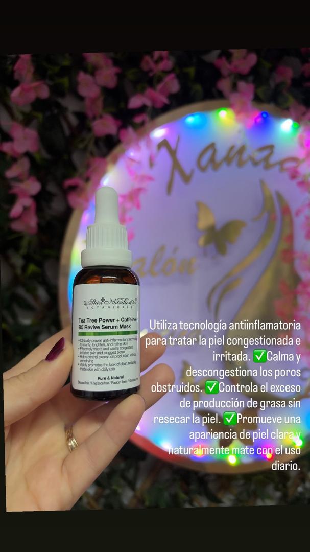 Skin Nutrition Botanicals Tea Tree Power + Caffeine + B5 Revive Serum Mask