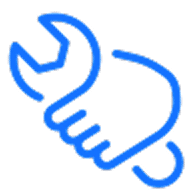 آیکون آچاری در دست که نماد اولویت تعمیر به جای تعویض قطعات است.