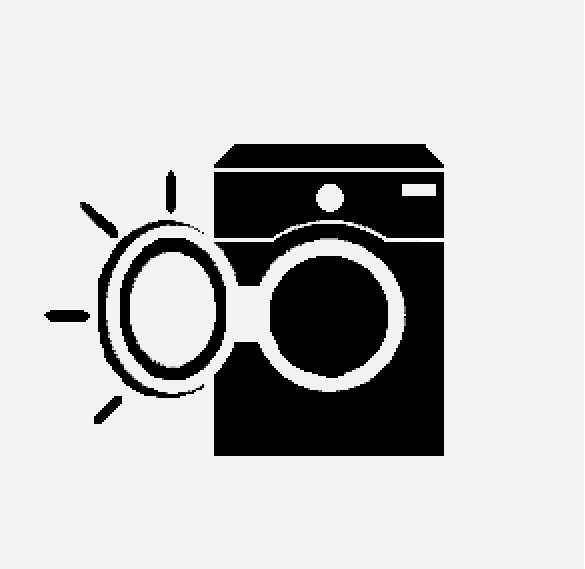 علامت یا شکل باز بودن درب در ماشین لباسشویی LG