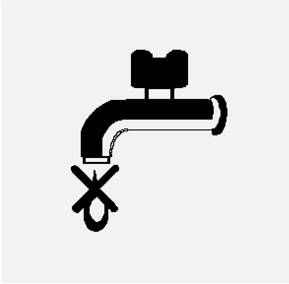 علامت یا شکل ضربدر بر روی خروجی شیر آب ماشین لباسشویی LG