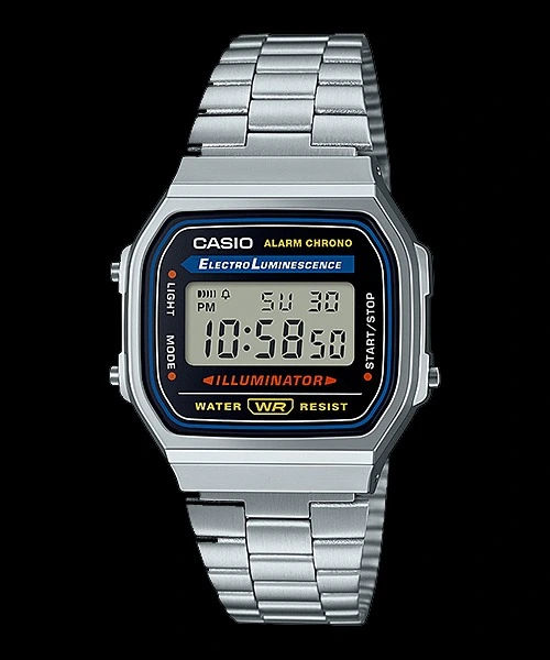 Casio A168WA-1 vintage digital watch with classic retro design - perfect for watch modding and customization projects