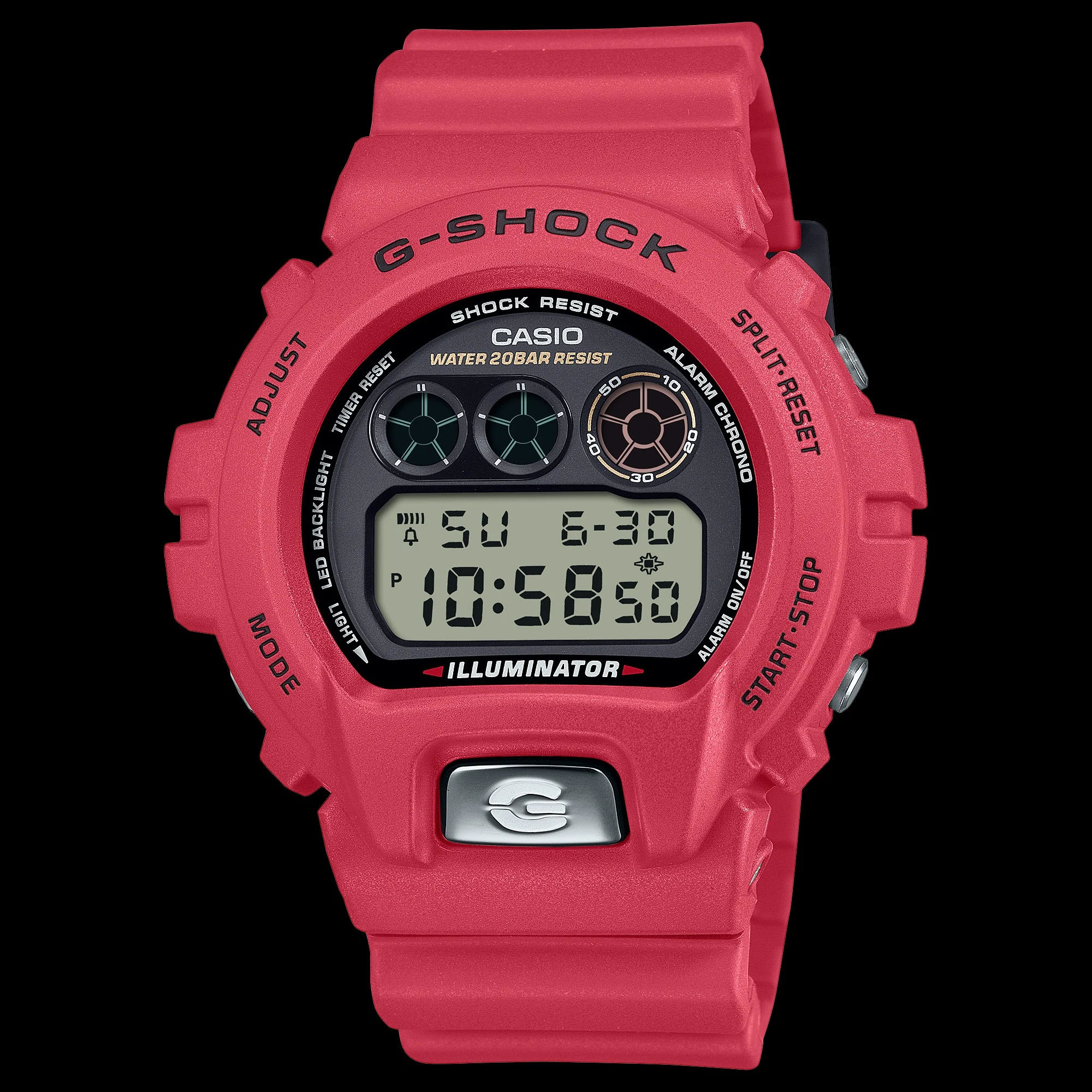 Casio DW-6900TR-4 G-Shock watch with classic square design - versatile platform for watch modding and customization