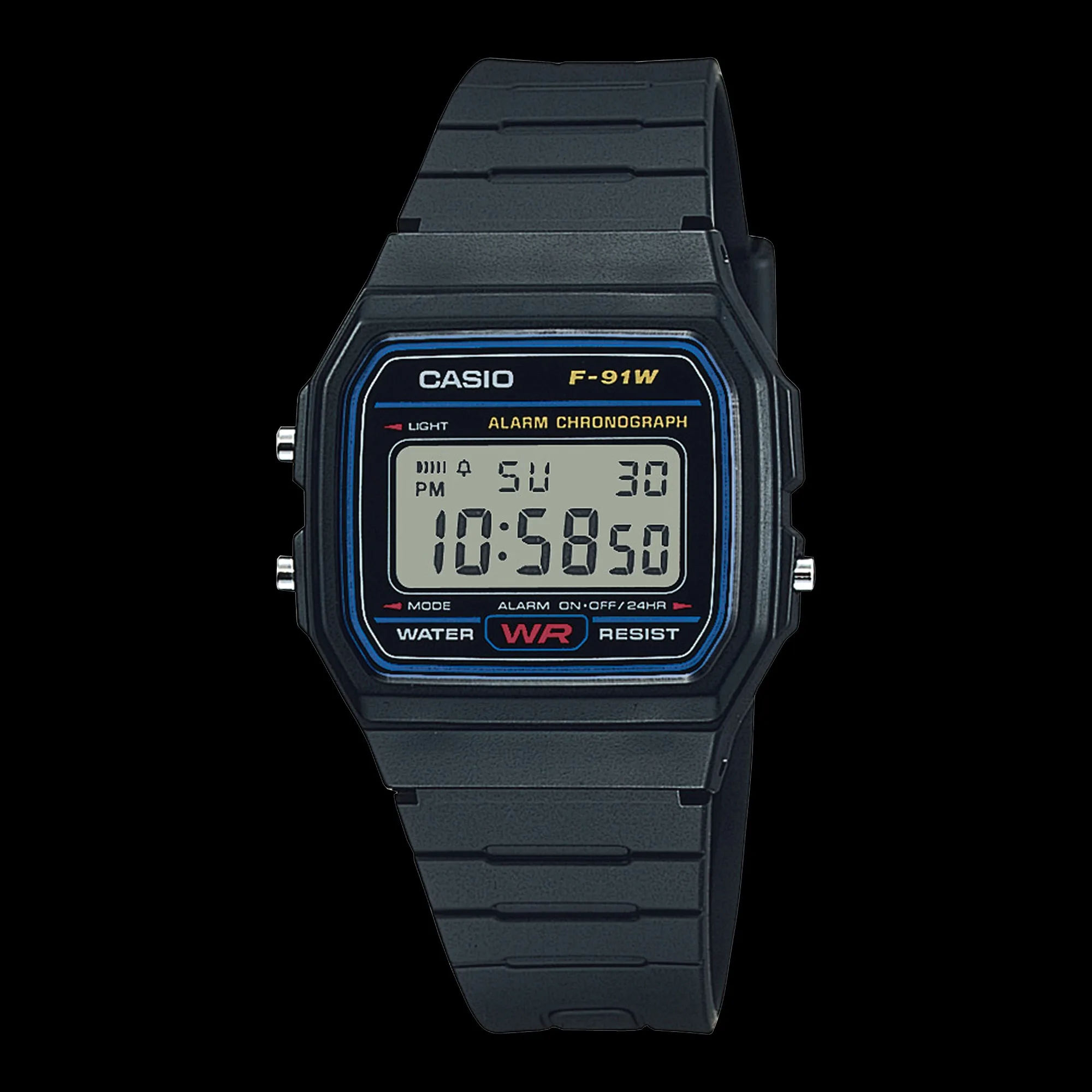 Casio F-91W-1R classic digital watch - iconic model with huge modding community and customization potential