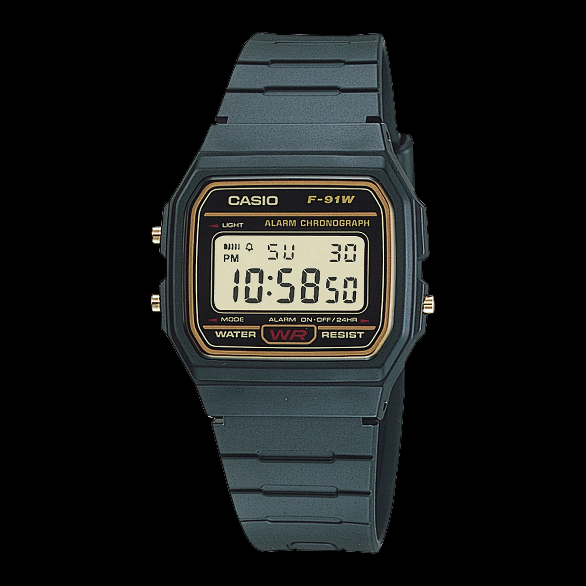 Casio F-91WG-9QDF classic digital watch with gold-tone case - iconic model for watch modding and customization