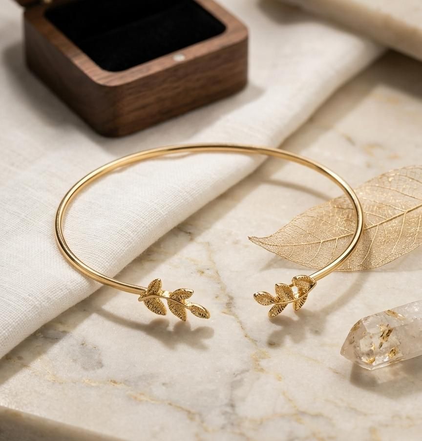 Twin Leaf Open Cuff