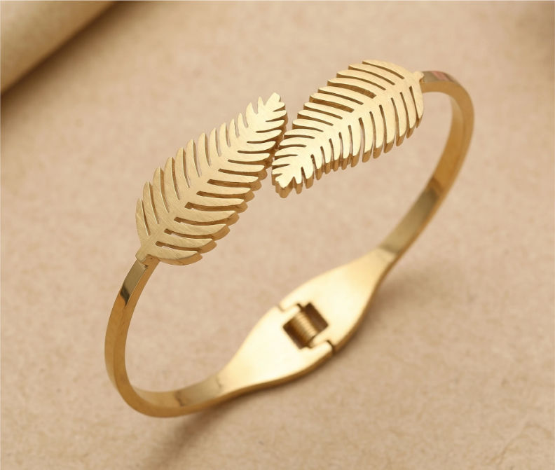 Kada Style Bangle Leaf Design