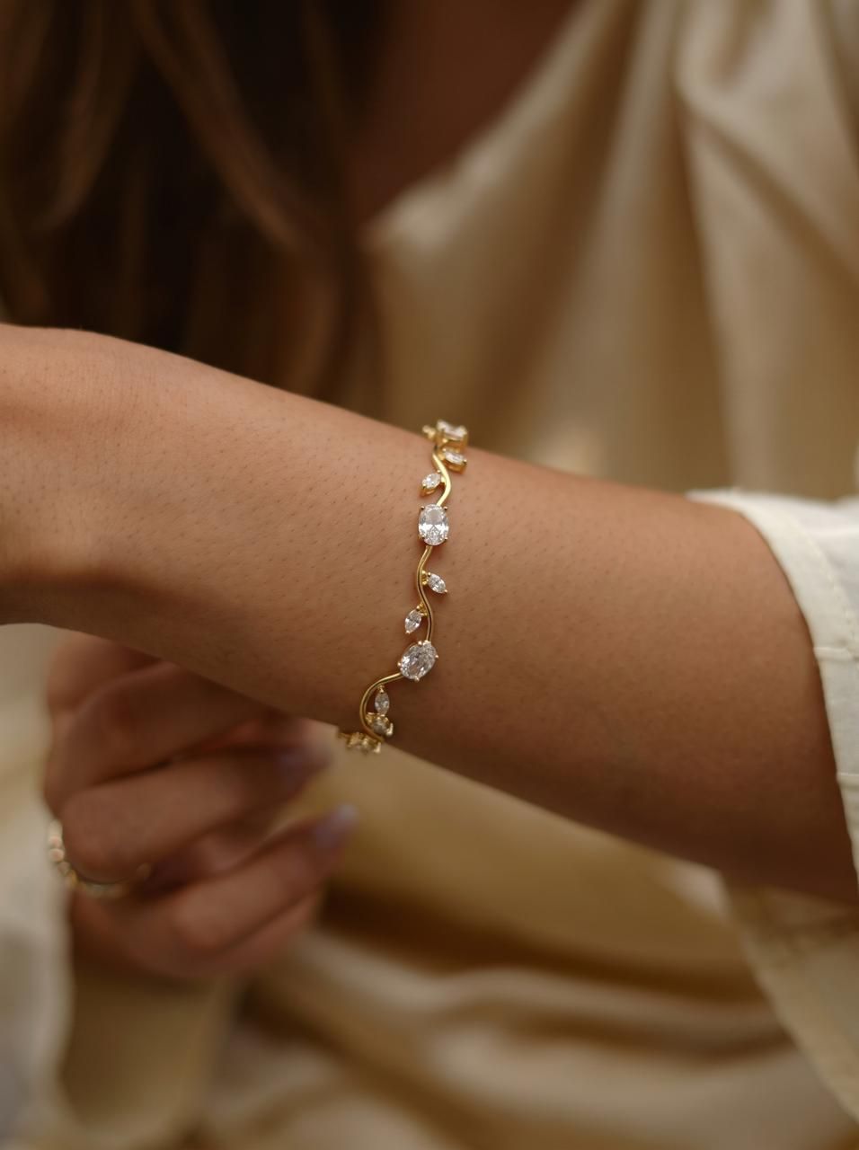 Crystal Vine Tulip Bracelet