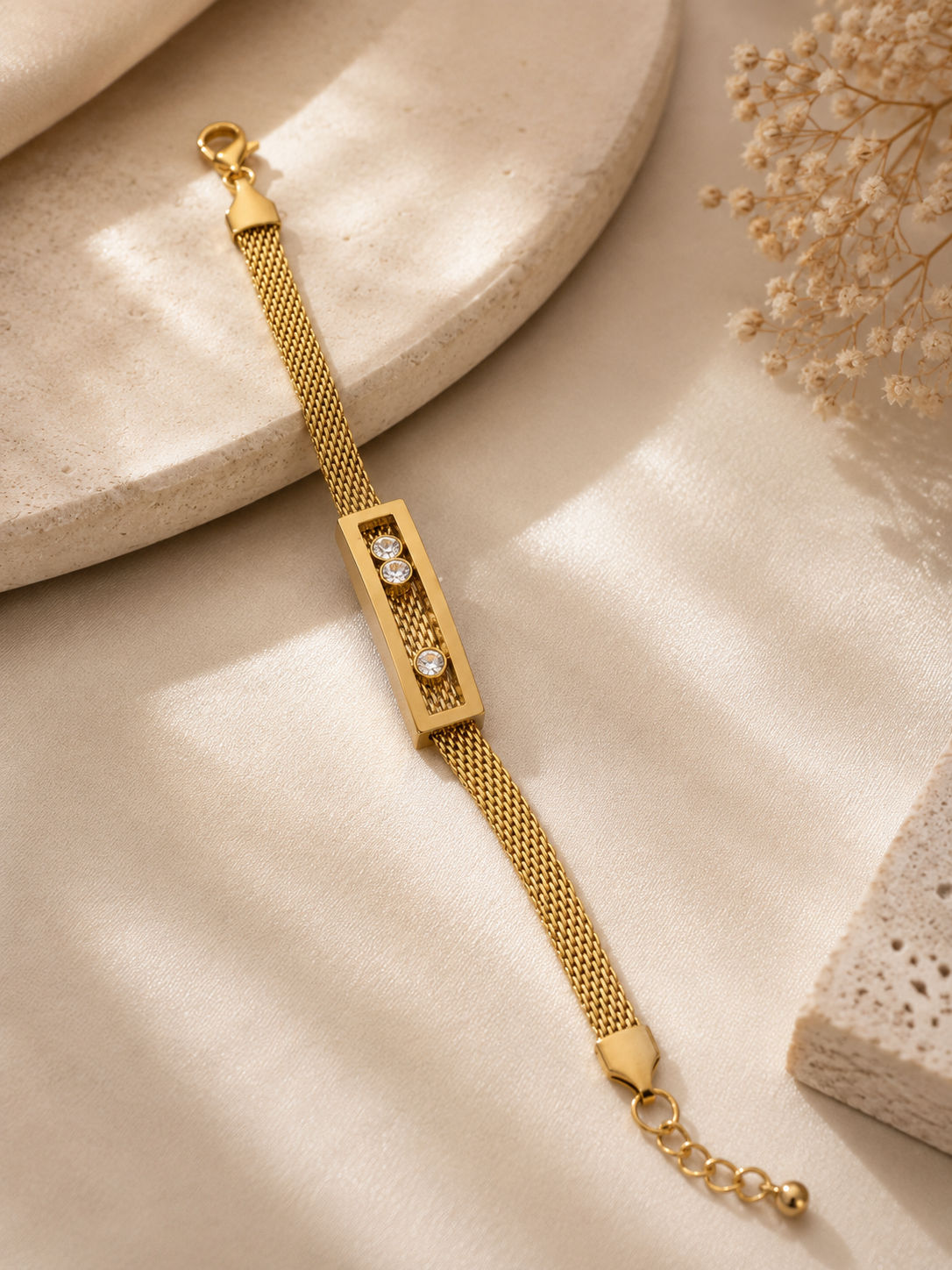 Crystal Mesh Bar Bracelet