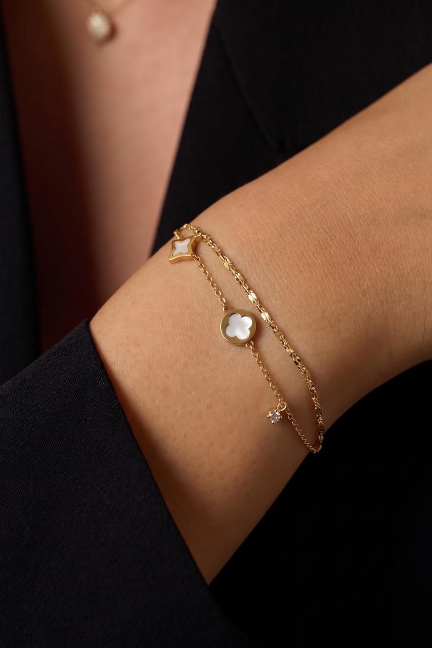 Mother-of-Pearl Charm Bracelet