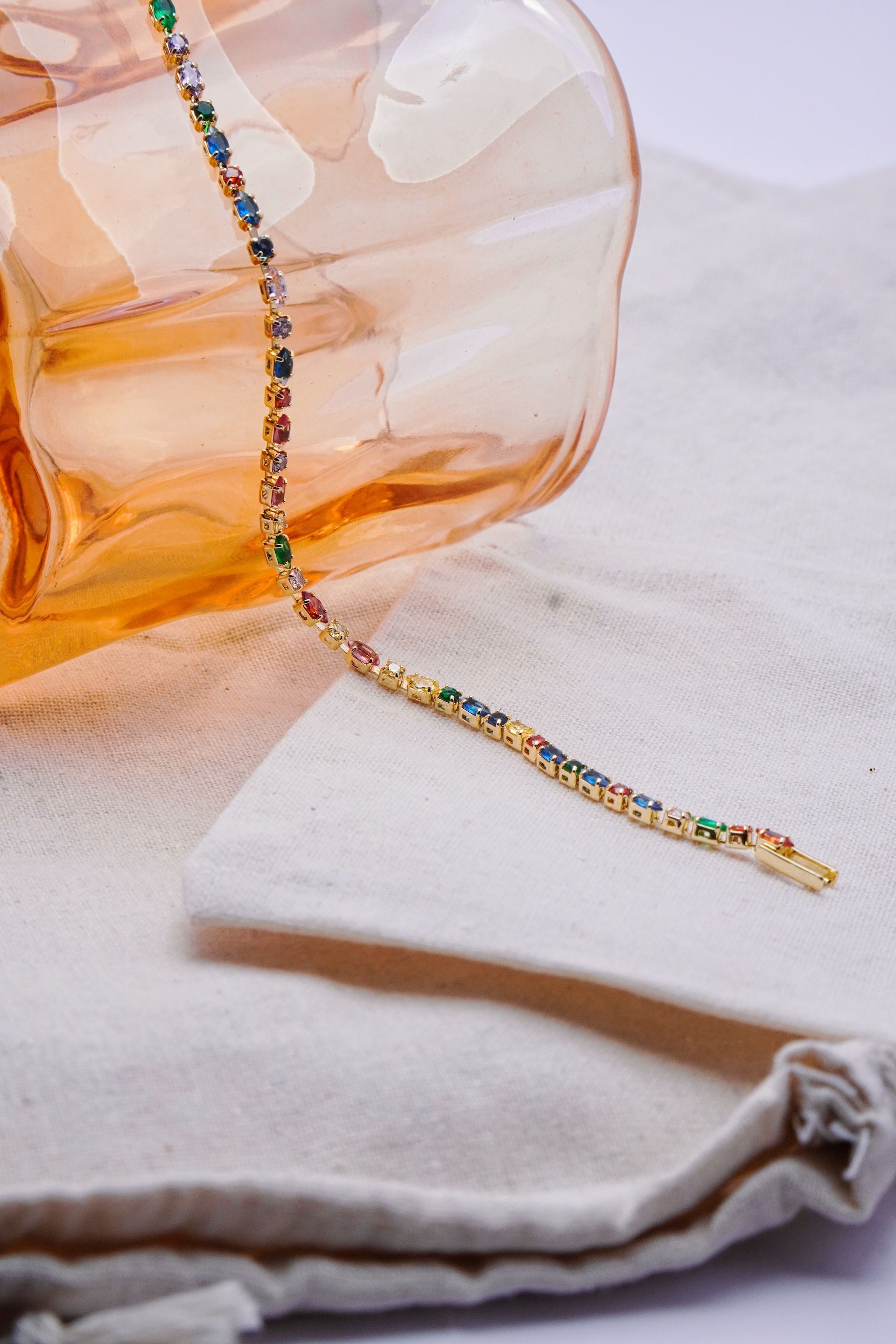 Rainbow Tennis Bracelet