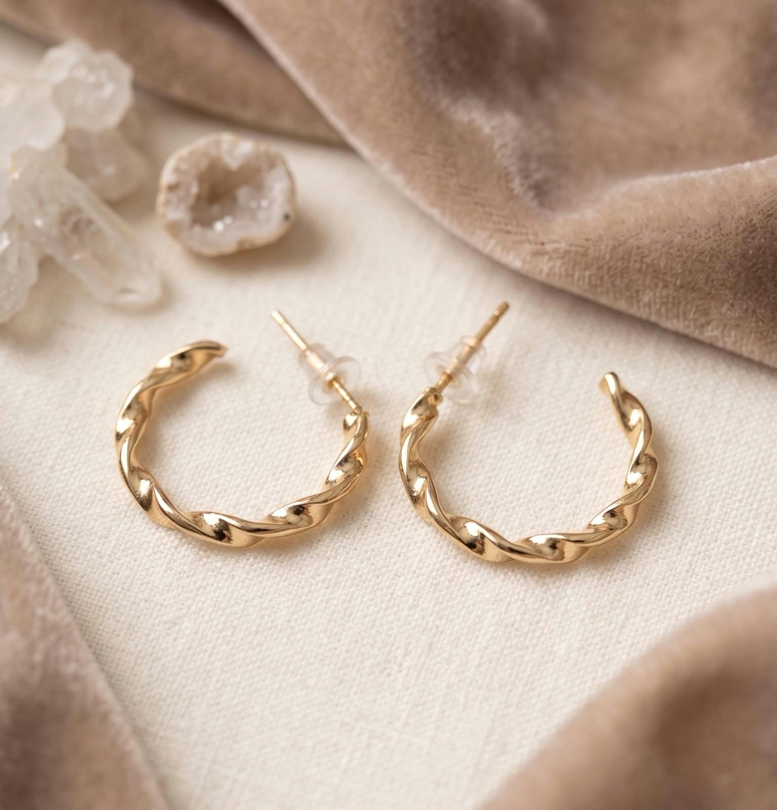 Twisted Rope Hoop Earrings