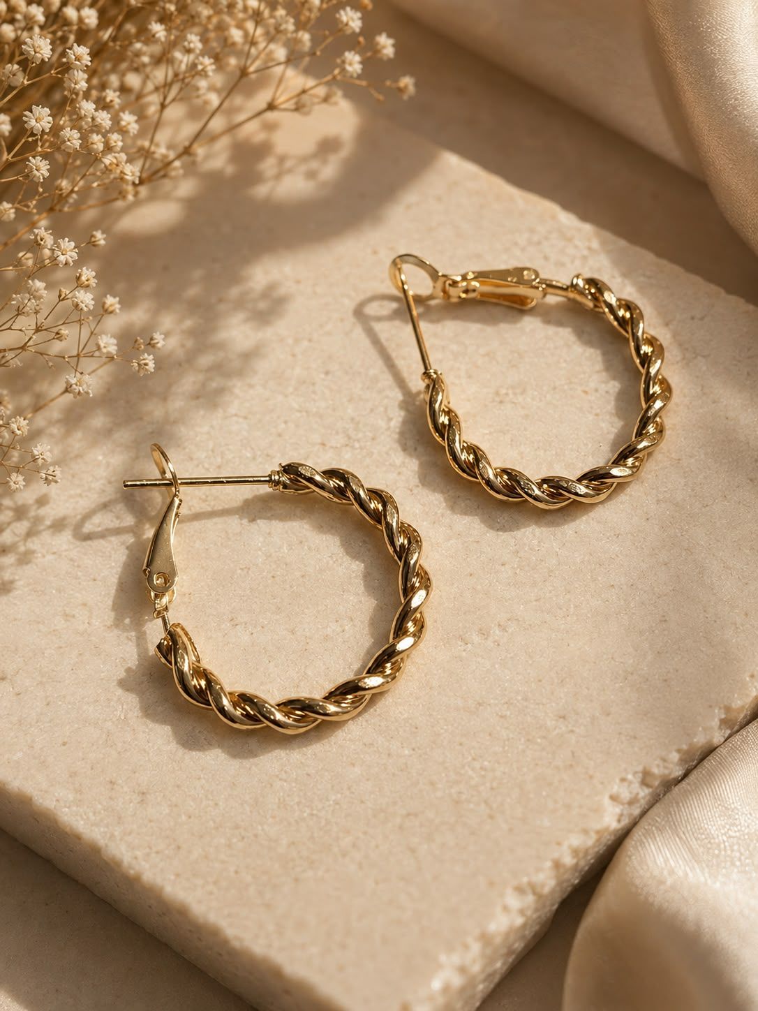 Twistline Square Hoop Earrings