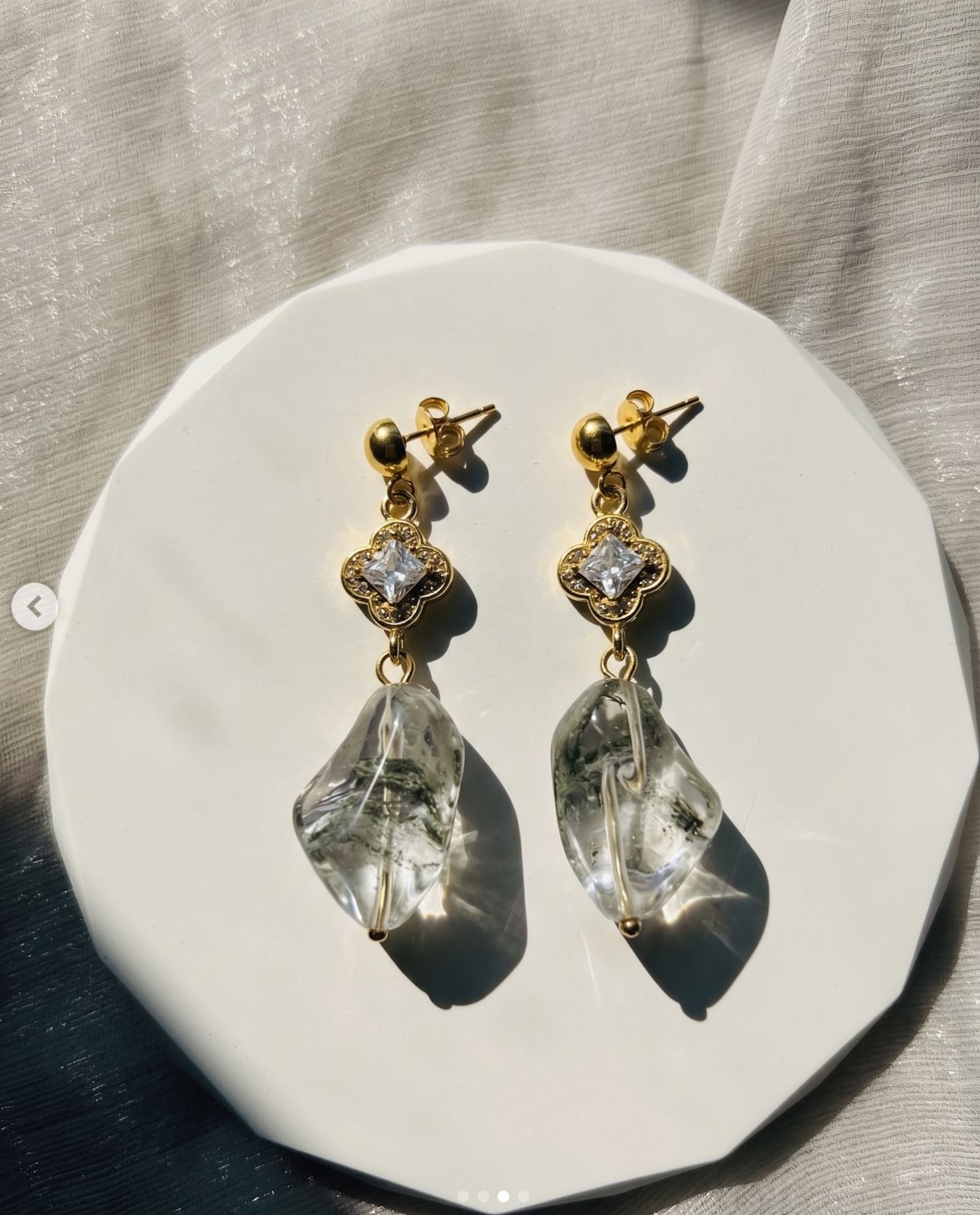 Lumina Crystal Drop Earrings
