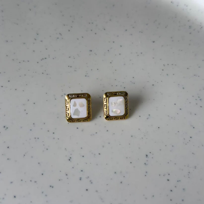 Opaline Square Studs