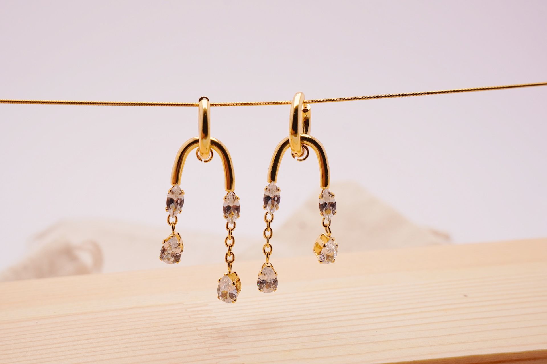 Pear-Drop Arch Earrings