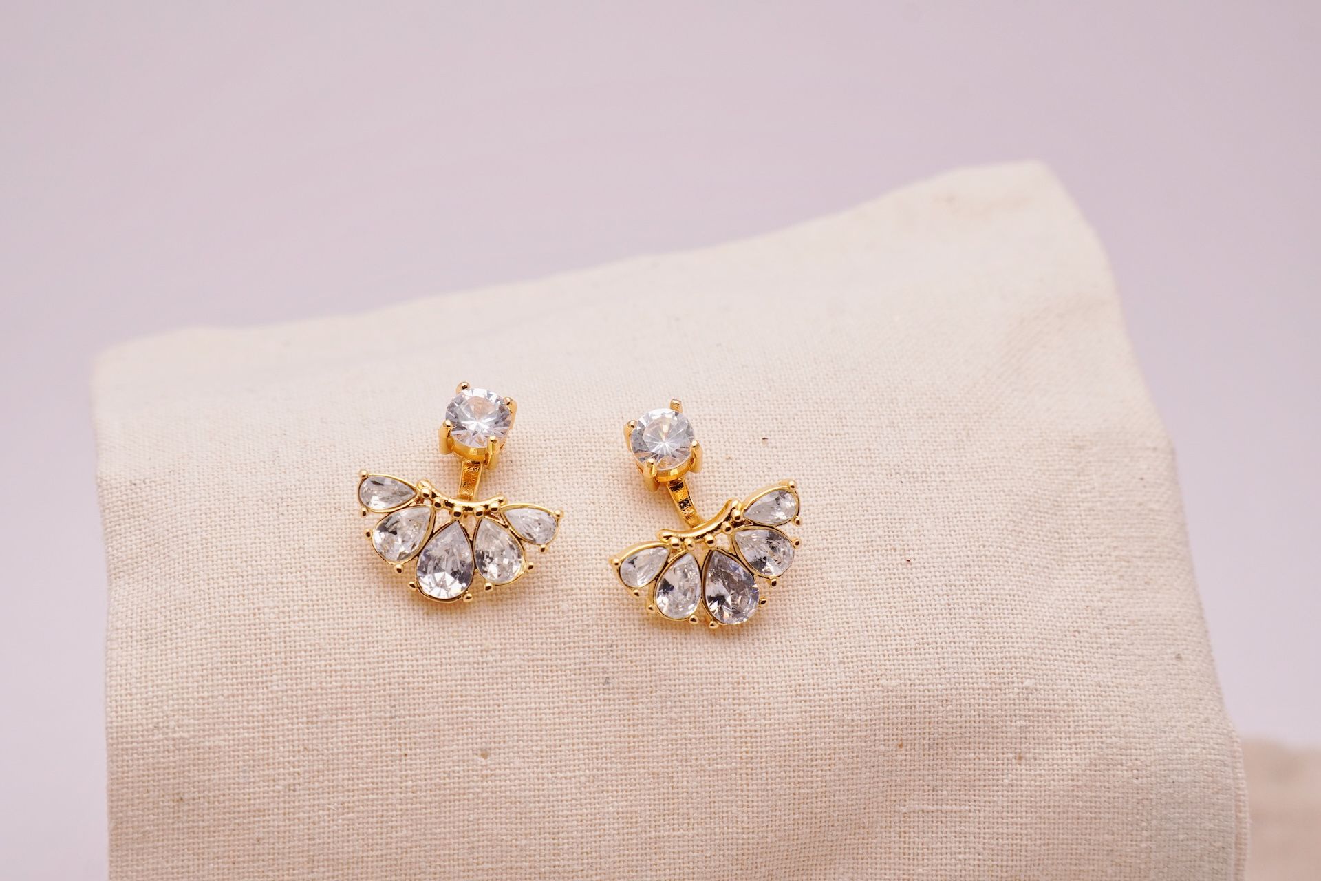 Pear Fan Jacket Earrings