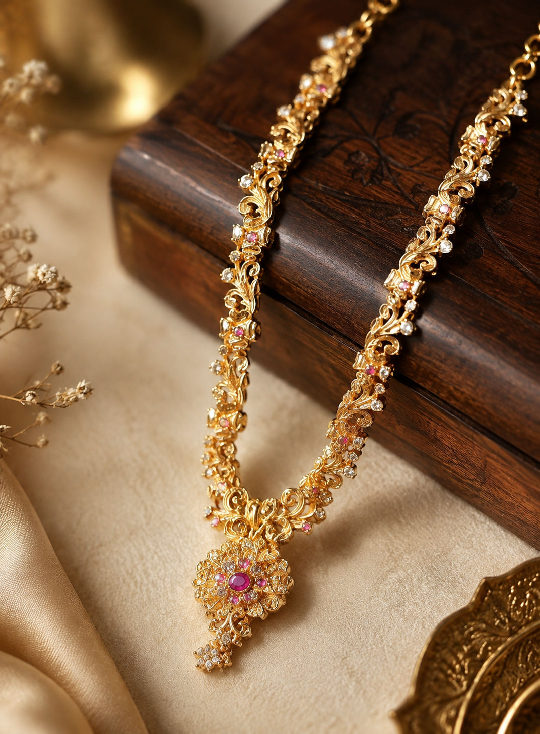 Revati - Floral Vine Pendant Necklace