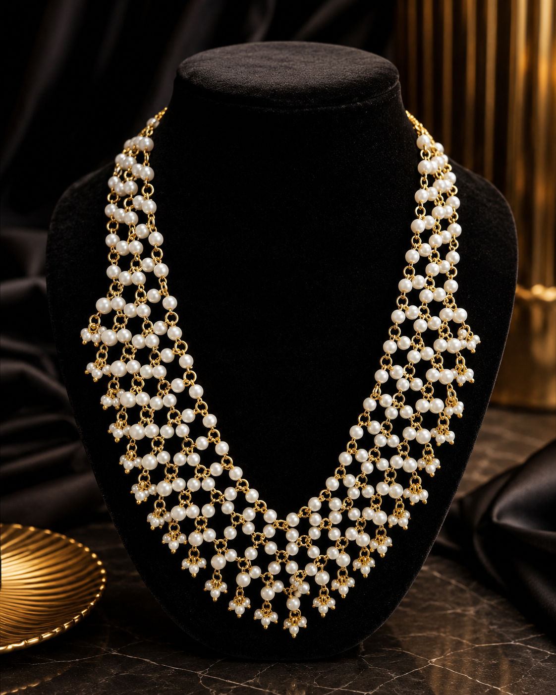 Pearl Jaal Necklace