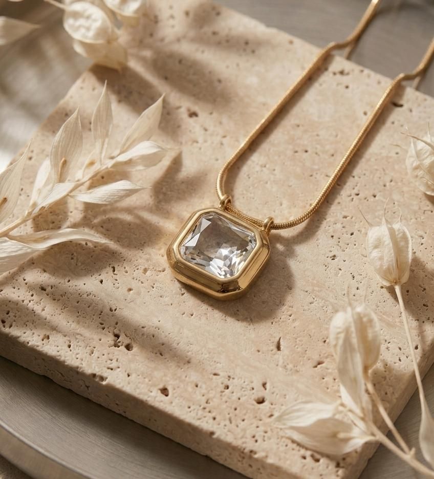 Square Bezel Necklace