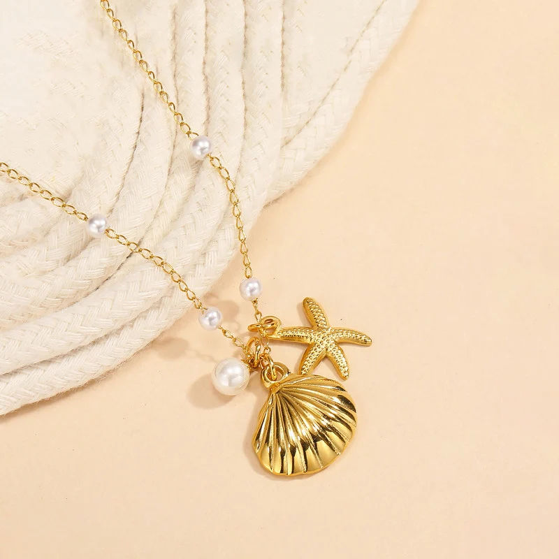 Pearl Sea Charm Necklace