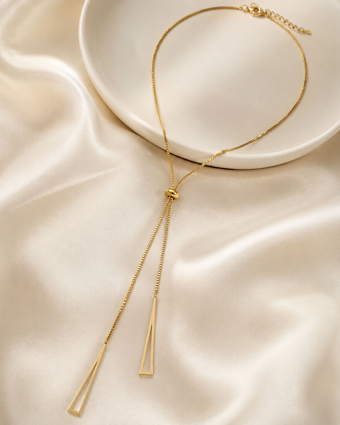 Geometric Lariat Necklace