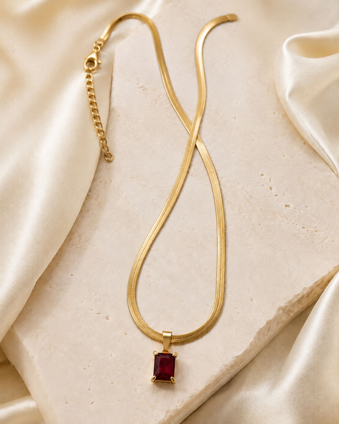 Rubina Emerald-Cut Pendant Necklace
