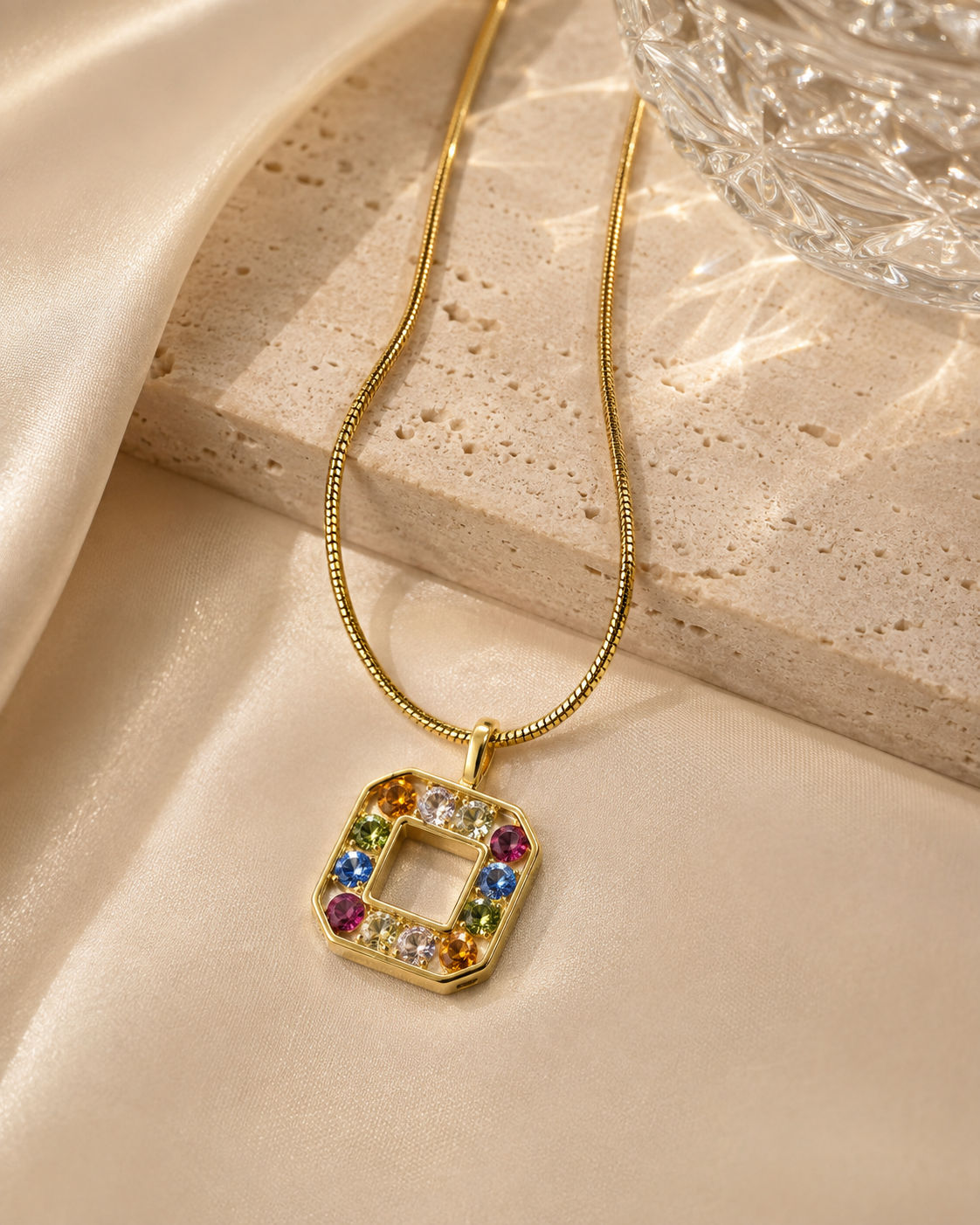 Prisma Rainbow Crystal Pendant Necklace