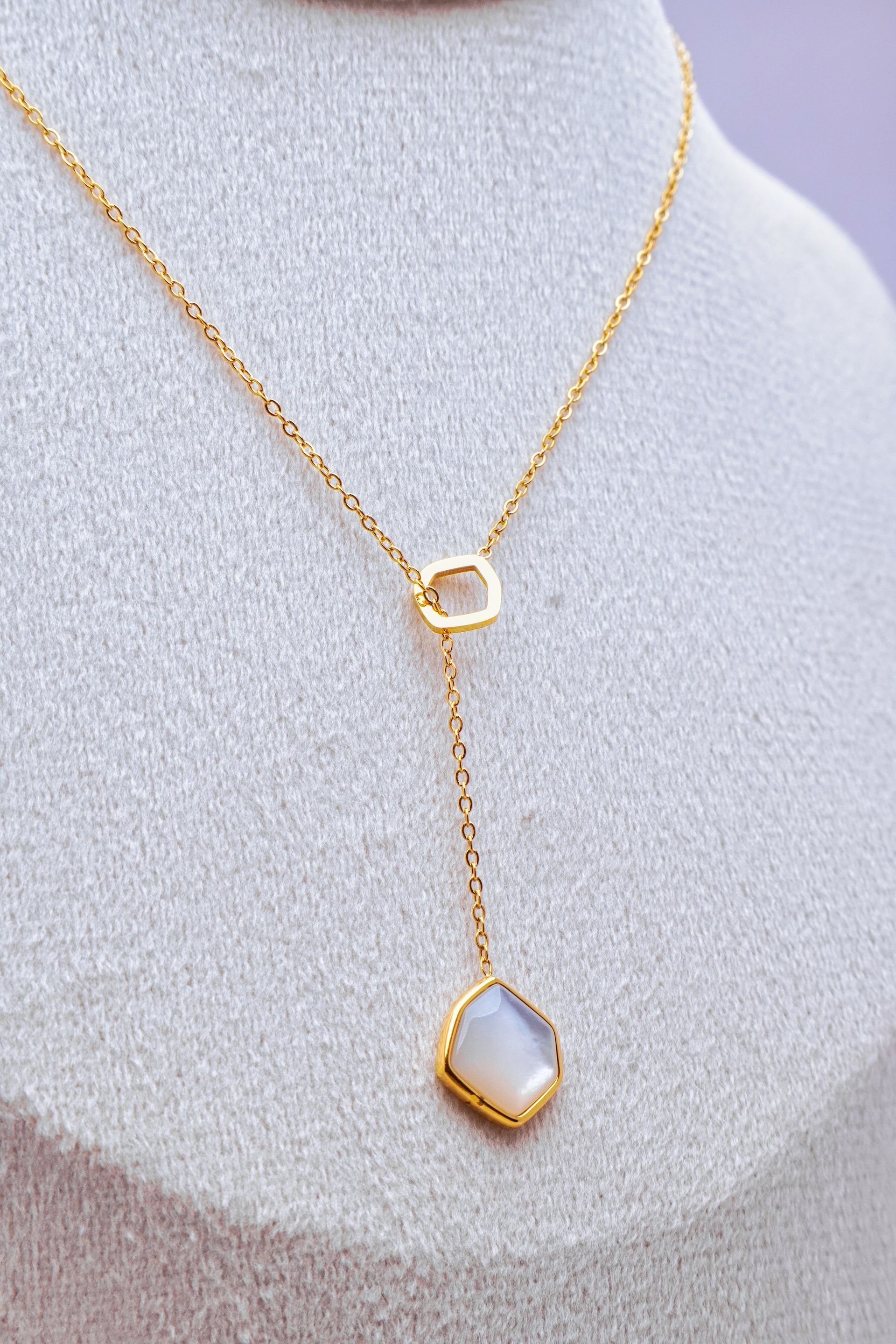 Pearl Prism Drop Necklace